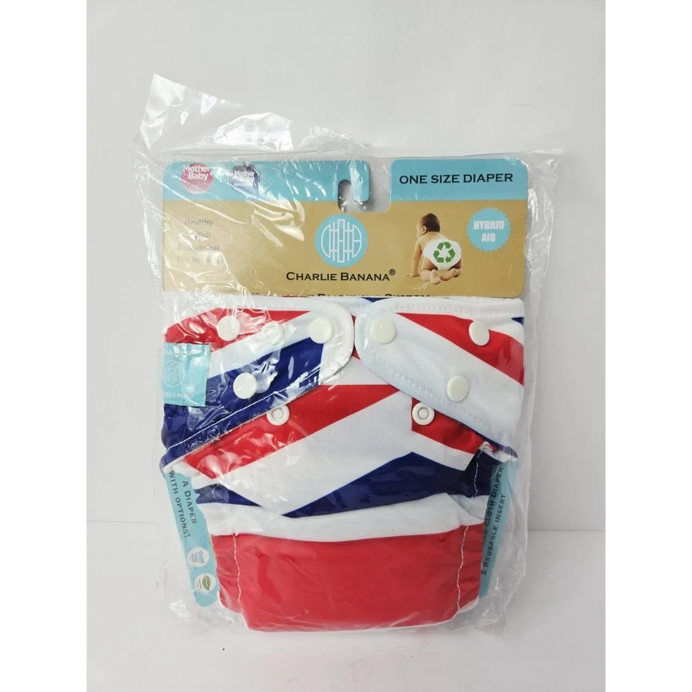 Charlie Banana‎ reusable diaper cloth red white blue NEW baby toddler